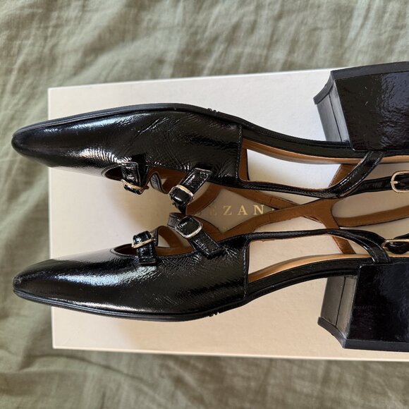 Sezane Paula Babies 41 patent black EUC - Picture 4 of 4